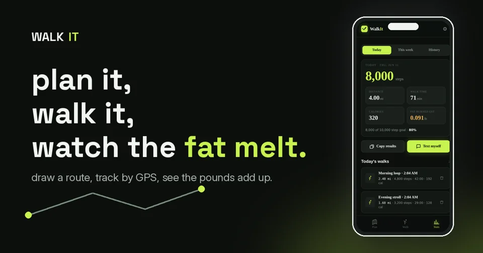 Walk It app preview