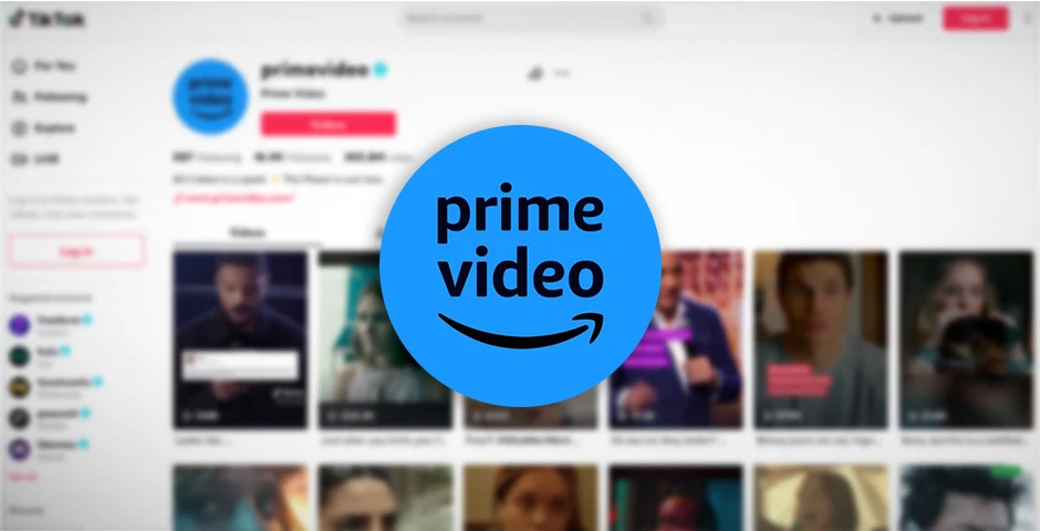 Prime Video’s TikTok channel and blue Prime Video logo
